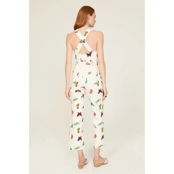 Rent the runway sz 12 Rachel Antonoff clem butterfly pattern jumpsuit rainbow - Picture 2 of 12